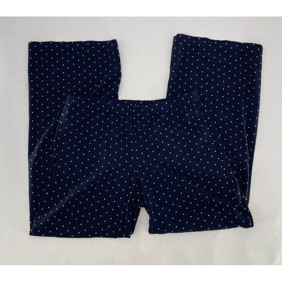 J. Jill Women’s Navy Blue Polka Dot‎ Lightweight Pul On Pants Size Small Preppy - Picture 3 of 10